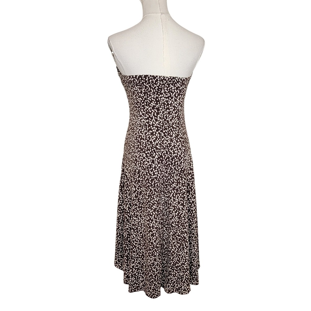Speechless Vintage Y2K Brown Dot Strapless High Low Dress M Retro Fairy Beach - Picture 6 of 7
